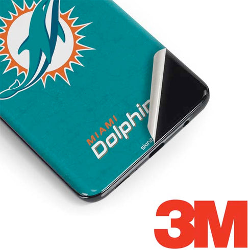 NFL Miami Dolphins Distressed- Aqua Galaxy S9 Skin