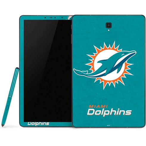 NFL Miami Dolphins Distressed- Aqua Samsung Galaxy Tab Skin