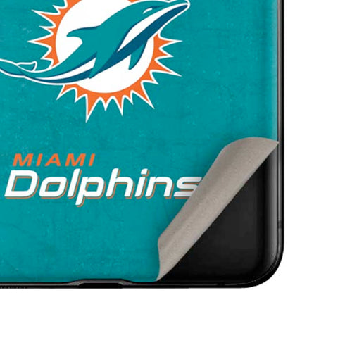 NFL Miami Dolphins Distressed- Aqua Galaxy Z Flip Skin