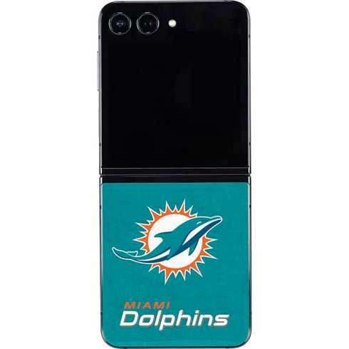 NFL Miami Dolphins Distressed- Aqua Galaxy Z Flip5 5G Skin
