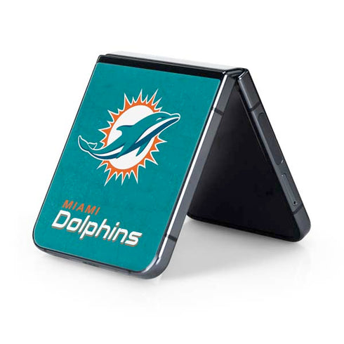 NFL Miami Dolphins Distressed- Aqua Galaxy Z Flip5 5G Skin