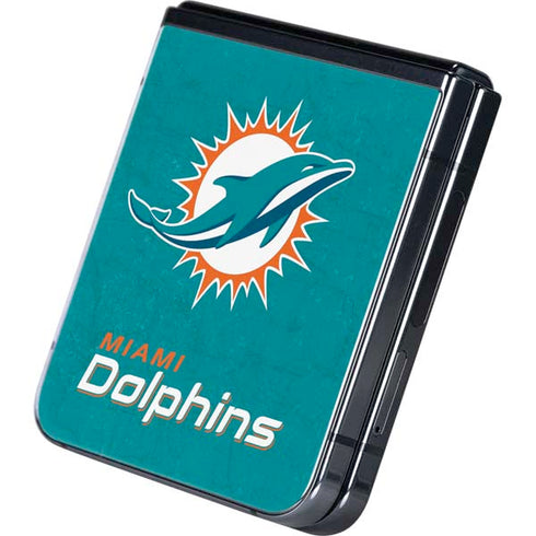 NFL Miami Dolphins Distressed- Aqua Galaxy Z Flip5 5G Skin