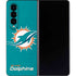 NFL Miami Dolphins Distressed- Aqua Galaxy Z Fold4 5G Skin