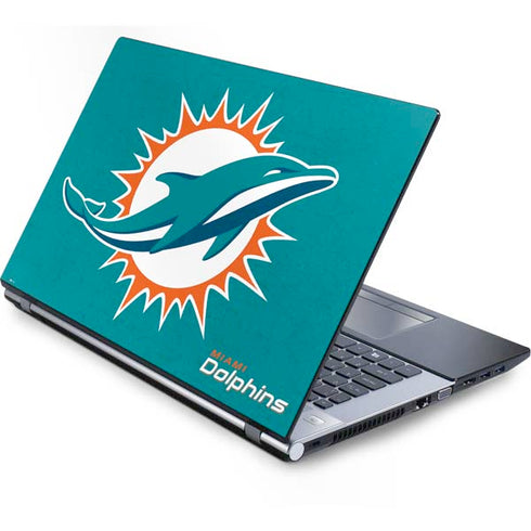 NFL Miami Dolphins Distressed- Aqua Generic Laptop Skin