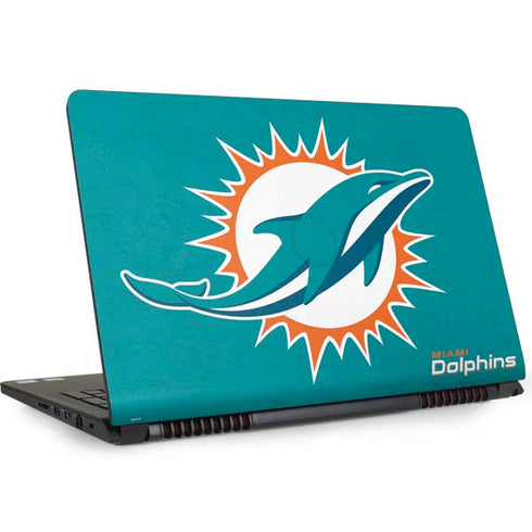NFL Miami Dolphins Distressed- Aqua Dell Inspiron Skin