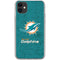NFL Miami Dolphins Distressed- Aqua iPhone 11 Clear Case