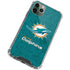 NFL Miami Dolphins Distressed- Aqua iPhone 11 Pro Max Clear Case