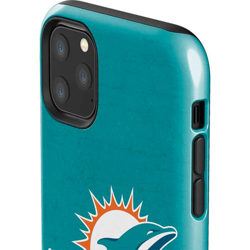 NFL Miami Dolphins Distressed- Aqua iPhone 11 Pro Max Impact Case