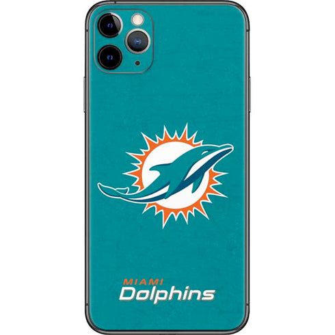 NFL Miami Dolphins Distressed- Aqua iPhone 11 Pro Max Skin