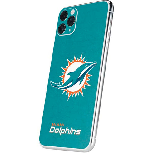 NFL Miami Dolphins Distressed- Aqua iPhone 11 Pro Max Skin