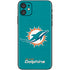 NFL Miami Dolphins Distressed- Aqua iPhone 11 Skin
