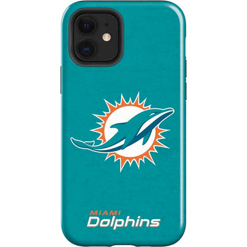 NFL Miami Dolphins Distressed- Aqua iPhone 12 Impact Case