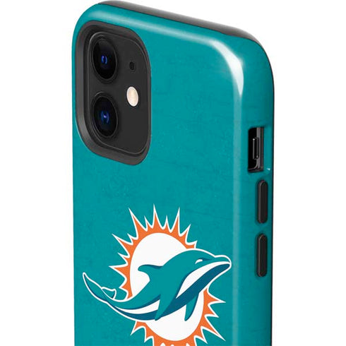NFL Miami Dolphins Distressed- Aqua iPhone 12 Impact Case