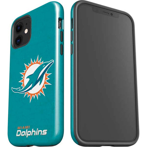 NFL Miami Dolphins Distressed- Aqua iPhone 12 Impact Case