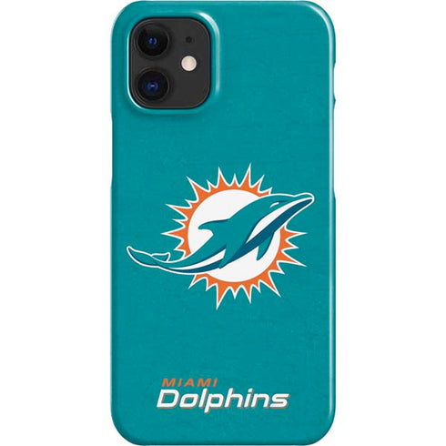 NFL Miami Dolphins Distressed- Aqua iPhone 12 Mini Lite Case