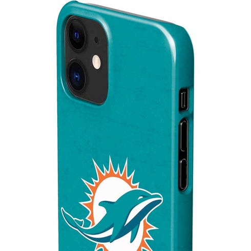 NFL Miami Dolphins Distressed- Aqua iPhone 12 Mini Lite Case