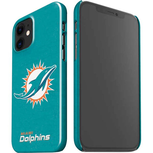 NFL Miami Dolphins Distressed- Aqua iPhone 12 Mini Lite Case