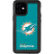 NFL Miami Dolphins Distressed- Aqua iPhone 12 Mini Waterproof Case