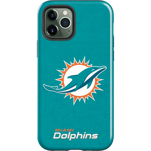 NFL Miami Dolphins Distressed- Aqua iPhone 12 Pro Impact Case