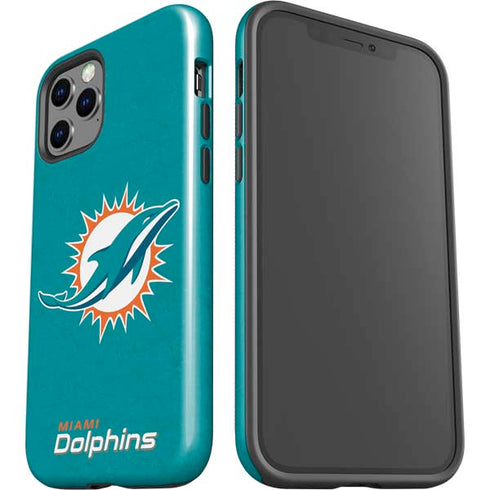 NFL Miami Dolphins Distressed- Aqua iPhone 12 Pro Max Impact Case