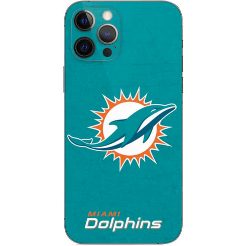 NFL Miami Dolphins Distressed- Aqua iPhone 12 Pro Skin