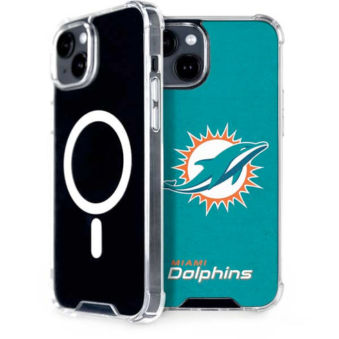 NFL Miami Dolphins Distressed- Aqua iPhone 13 MagSafe Case