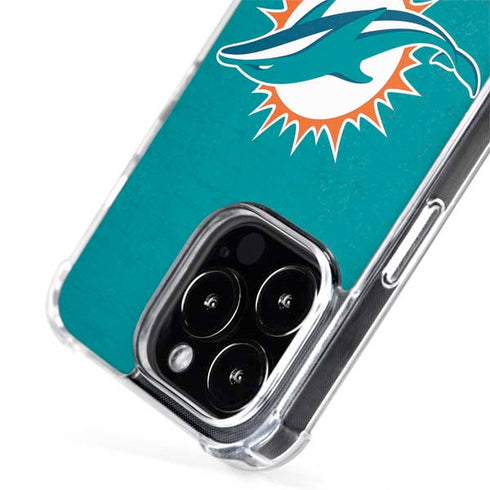 NFL Miami Dolphins Distressed- Aqua iPhone 13 Pro MagSafe Case