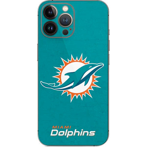 NFL Miami Dolphins Distressed- Aqua iPhone 13 Pro Max Skin