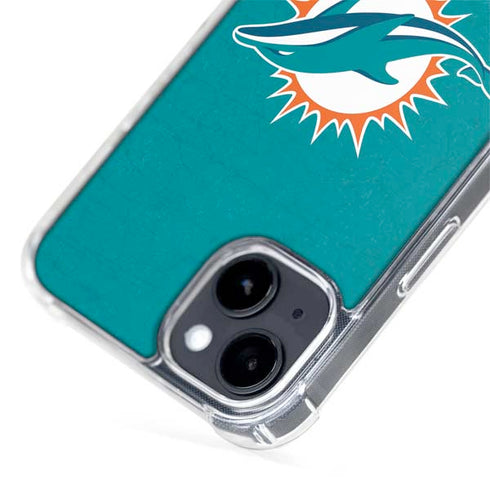 NFL Miami Dolphins Distressed- Aqua iPhone 15 Plus MagSafe Case