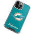NFL Miami Dolphins Distressed- Aqua iPhone 15 Pro Clear Case