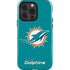 NFL Miami Dolphins Distressed- Aqua iPhone 14 Pro Impact Case