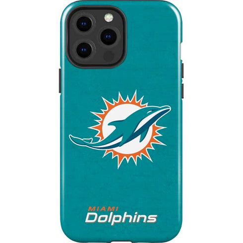 NFL Miami Dolphins Distressed- Aqua iPhone 15 Pro Max Impact Case