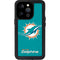 NFL Miami Dolphins Distressed- Aqua iPhone 14 Pro Waterproof Case
