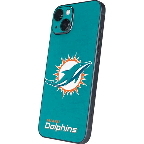 NFL Miami Dolphins Distressed- Aqua iPhone 14 Skin