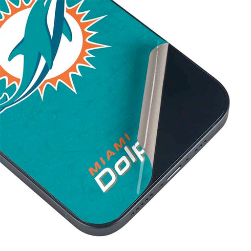 NFL Miami Dolphins Distressed- Aqua iPhone 14 Skin