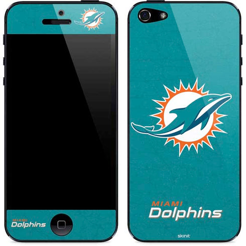 NFL Miami Dolphins Distressed- Aqua iPhone 5/5s/5SE Skin