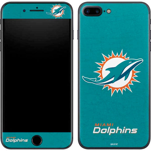 NFL Miami Dolphins Distressed- Aqua iPhone 8 Plus Skin