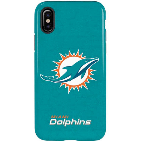 NFL Miami Dolphins Distressed- Aqua iPhone X Pro Case