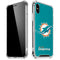 NFL Miami Dolphins Distressed- Aqua iPhone XS Max Clear Case
