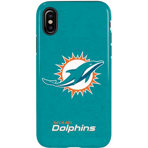 NFL Miami Dolphins Distressed- Aqua iPhone XS Pro Case