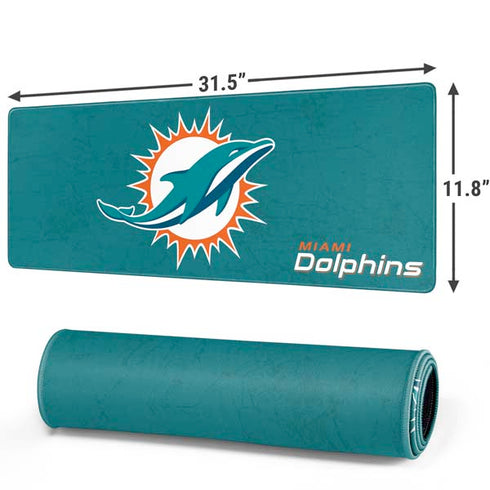 NFL Miami Dolphins Distressed- Aqua Gaming Mouse Pad