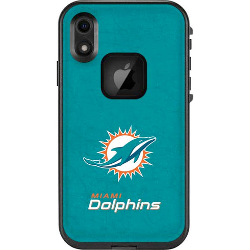 NFL Miami Dolphins Distressed- Aqua LifeProof Fre iPhone Skin