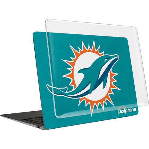 NFL Miami Dolphins Distressed- Aqua MacBook Air 15in (2023-2025) Case plus Skin