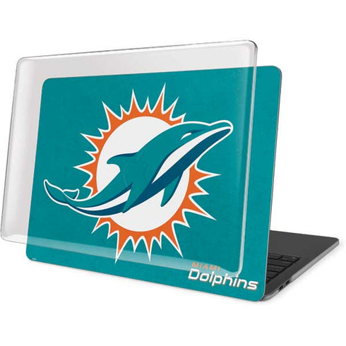 NFL Miami Dolphins Distressed- Aqua MacBook Pro 15in (2016-19) Case plus Skin
