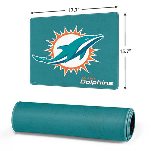 NFL Miami Dolphins Distressed- Aqua Gaming Mouse Pad