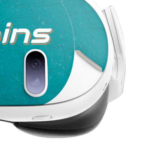 NFL Miami Dolphins Distressed- Aqua Meta Quest 3 Skin