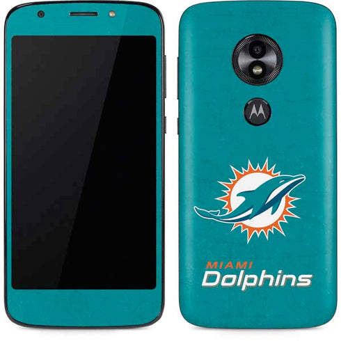 NFL Miami Dolphins Distressed- Aqua Moto E5 Play Skin