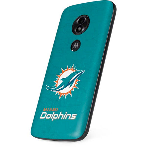 NFL Miami Dolphins Distressed- Aqua Moto E5 Play Skin