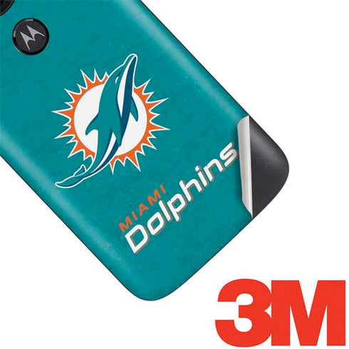 NFL Miami Dolphins Distressed- Aqua Moto E5 Play Skin