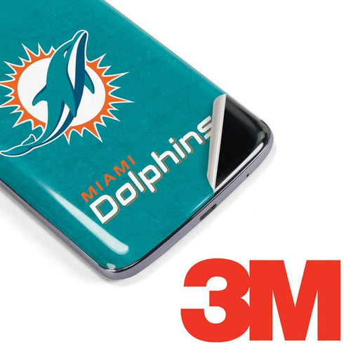 NFL Miami Dolphins Distressed- Aqua Moto E5 Plus Skin